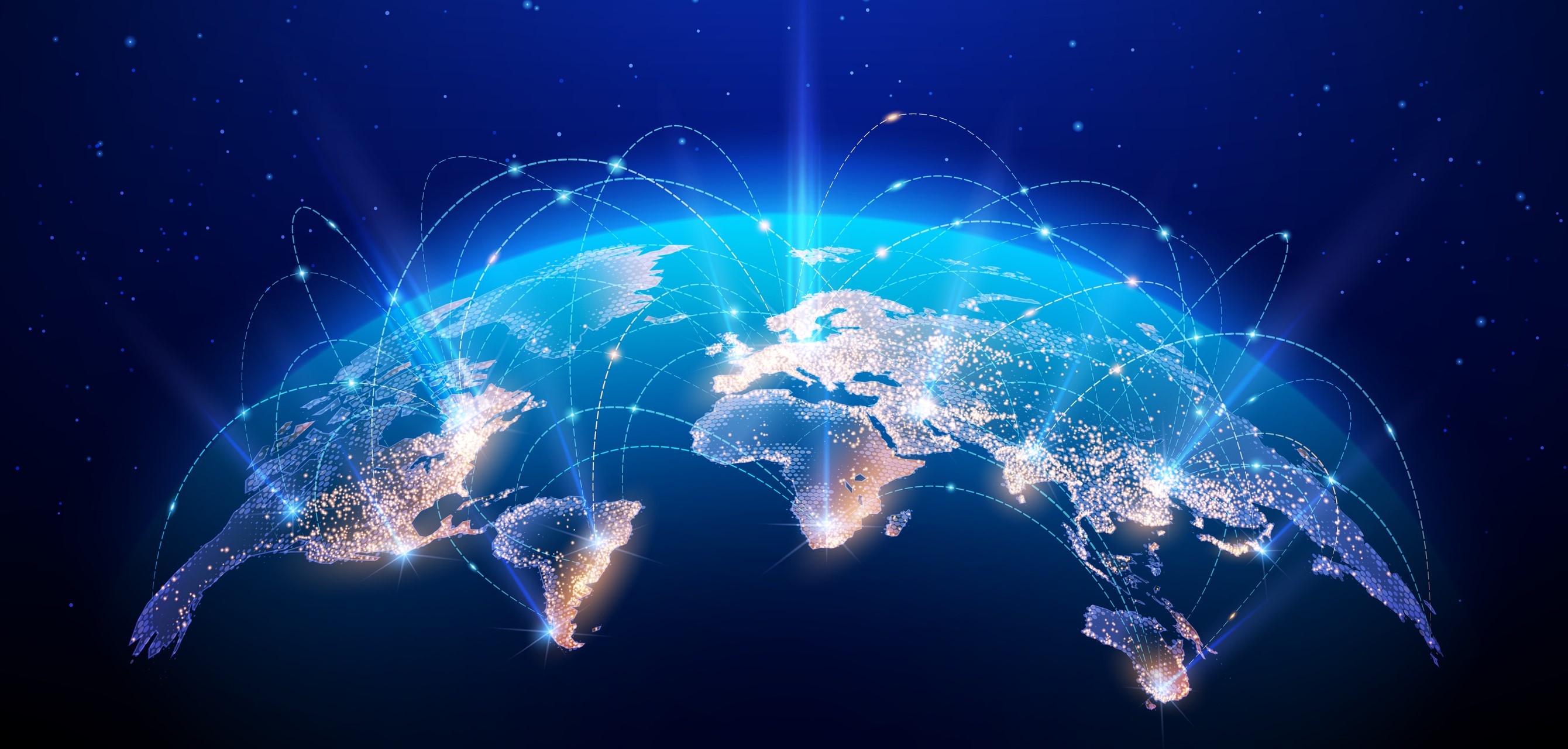 Vector.,Map,Of,The,Planet.,World,Map.,Global,Social,Network.